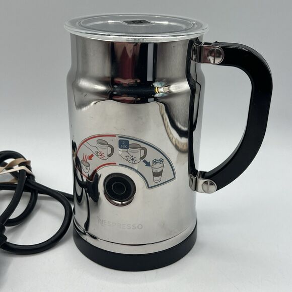 Nespresso Electric Milk Frother Aeroccino Plus Stainless Model 3192 Hot & Cold - Picture 1 of 10